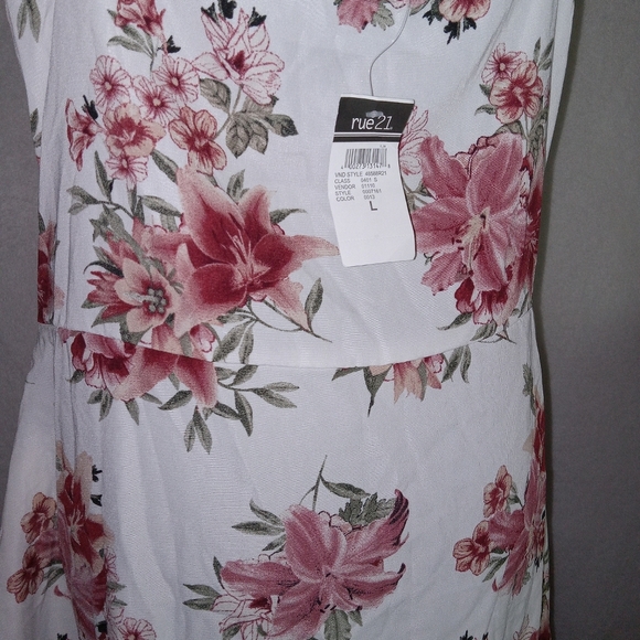 Rue21 Floral Midi Dress - Pink and White - Picture 10 of 11